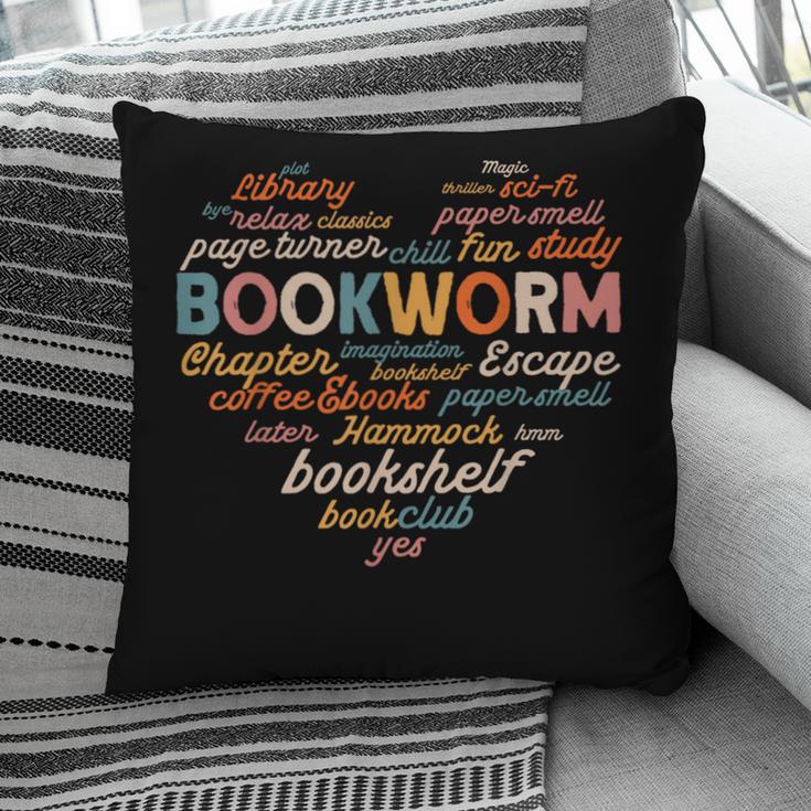 Bookworm Words Heart Book Lover Reader Reading Fun Pillowcase