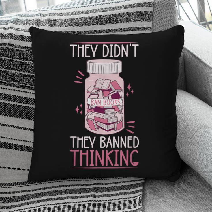 Bookworm Library Banned Book -Adults  Short Sleeve Modern Crew Neck Small Straight Imported They Didn't Ban Books They Banned Thinking Pillowcase