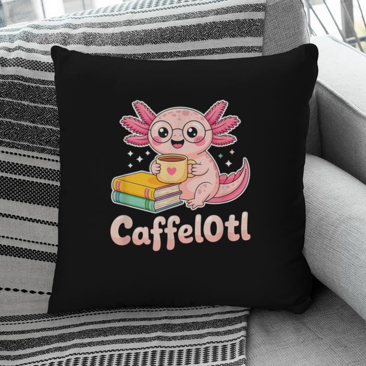 Caffelotl Cute Axolotl Pun Coffee Book Lover Kawaii Humor Pillowcase