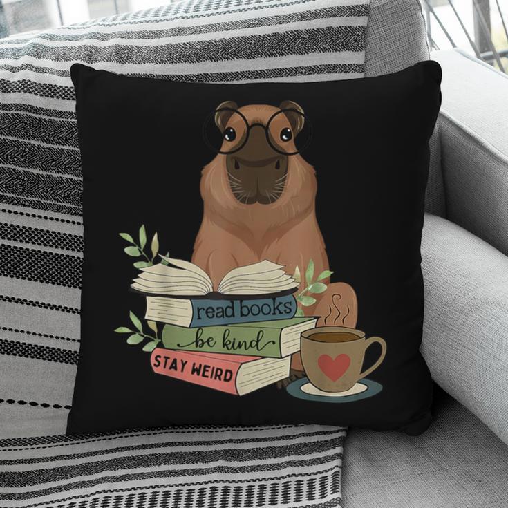 Capybara Glasses Reading Books Capybara Nerd Bookworm Pillowcase