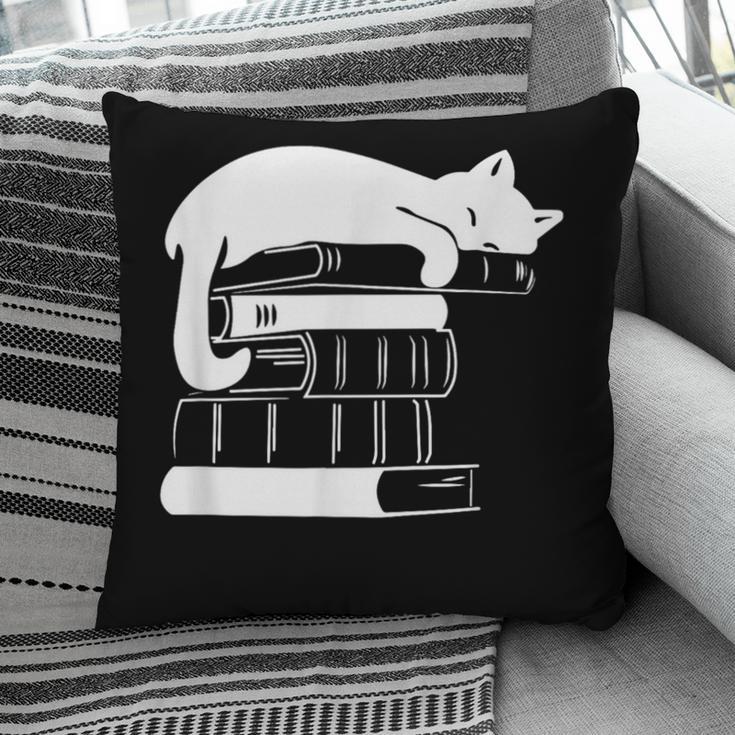 Cat Book Books And Cats Cat Lover Cat Mom Book Lovers Pillowcase