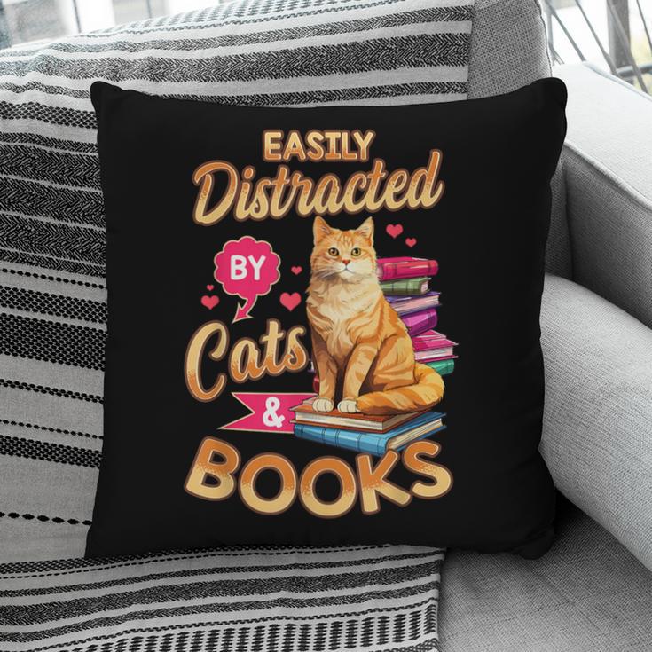 Cat Shirts For Women Book Lover Shirt Cats And Books Pillowcase