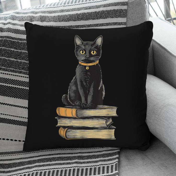 Cat Sitting On Books Pillowcase
