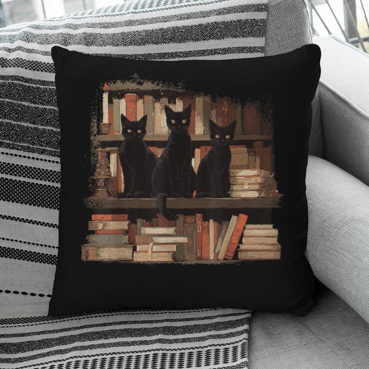Cats Antique Books Academia Library Aesthetic Bookworm Pillowcase