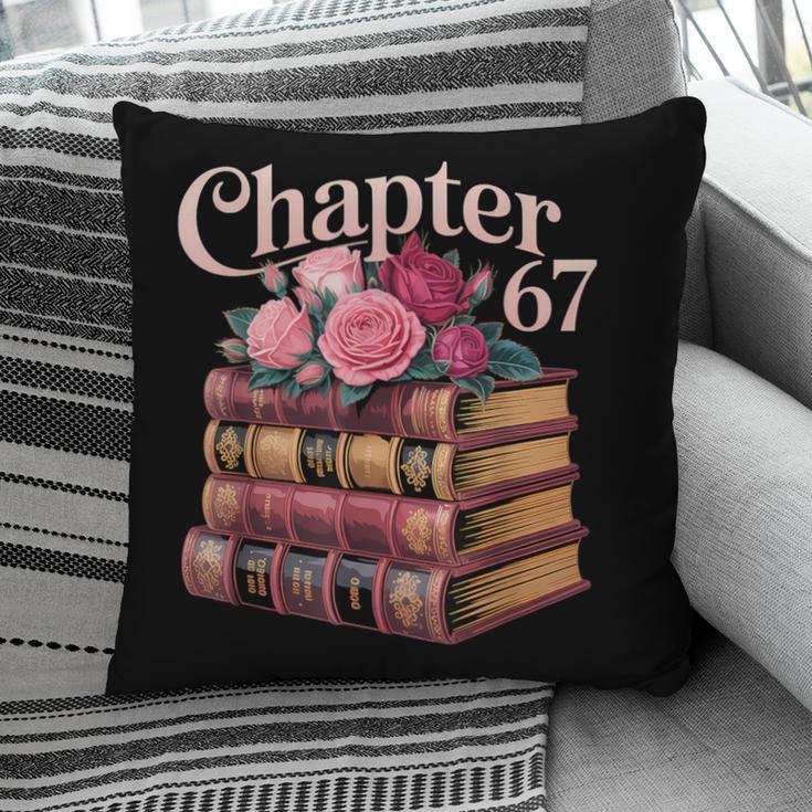 Chapter 67 Floral Book Stack Pillowcase