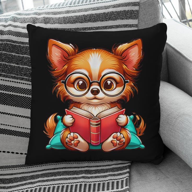 Chihuahua Reading a Book Dog Pillowcase