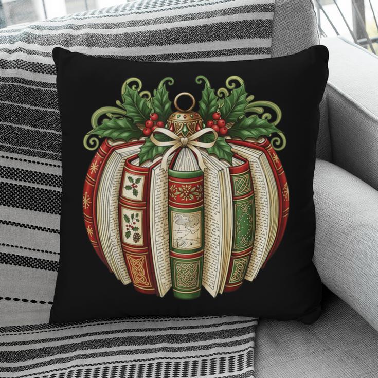 Christmas Book Ornament Bookworm Book Lover Men Women Pillowcase