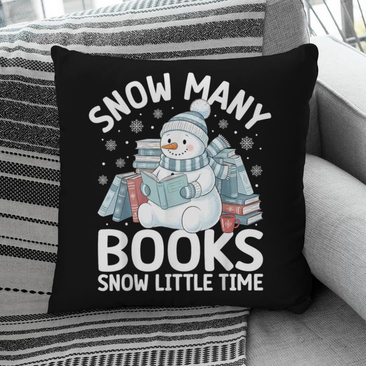 Christmas Reading Snowman So Many Books Men Women Kids Pillowcase