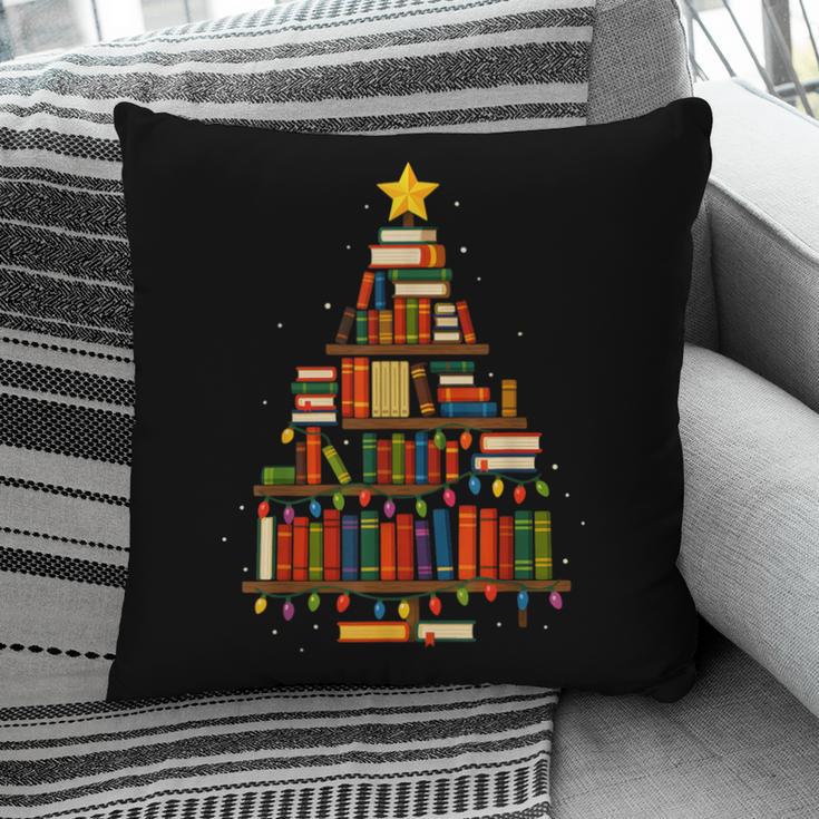 Christmas Tree Bookshelf Book Lover Library Men Women Kids Pillowcase