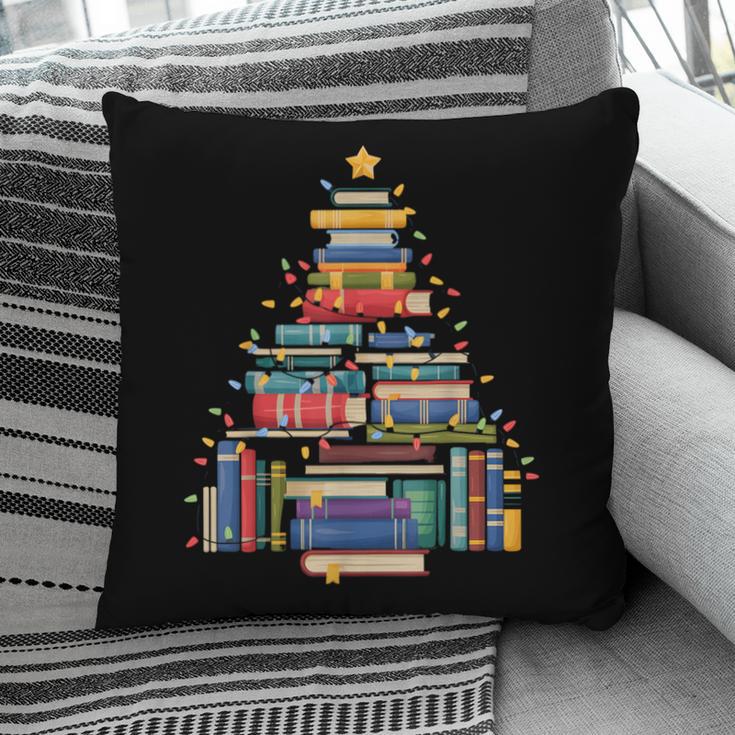 Christmas Tree Made Of Books Librarian Reader Holiday Pillowcase