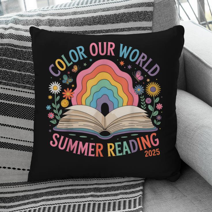 Color Our World Summer Reading 2025 Rainbow Art Book Pillowcase