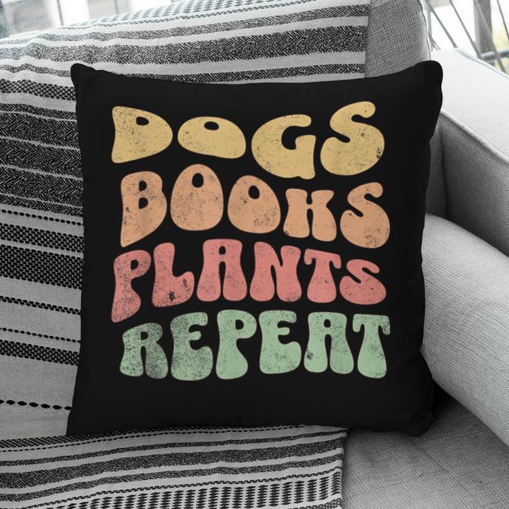 Colorful Dogs Books Plants Repeat Pillowcase
