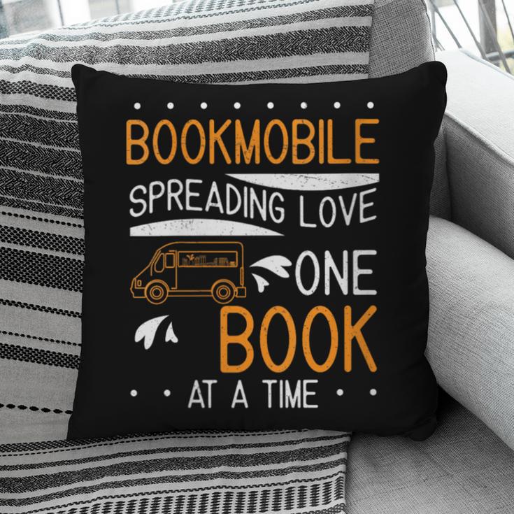 Cool Bookmobile Librarian Spreading Love One Book At A Time Pillowcase