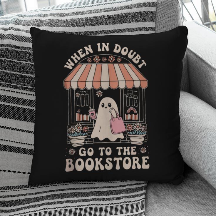 Cute Bookstore Ghost Retro Women Book Lovers Pillowcase
