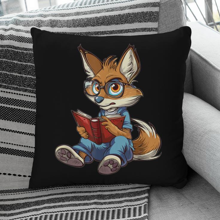 Cute Coyote With Book I Kids Coyote Pillowcase