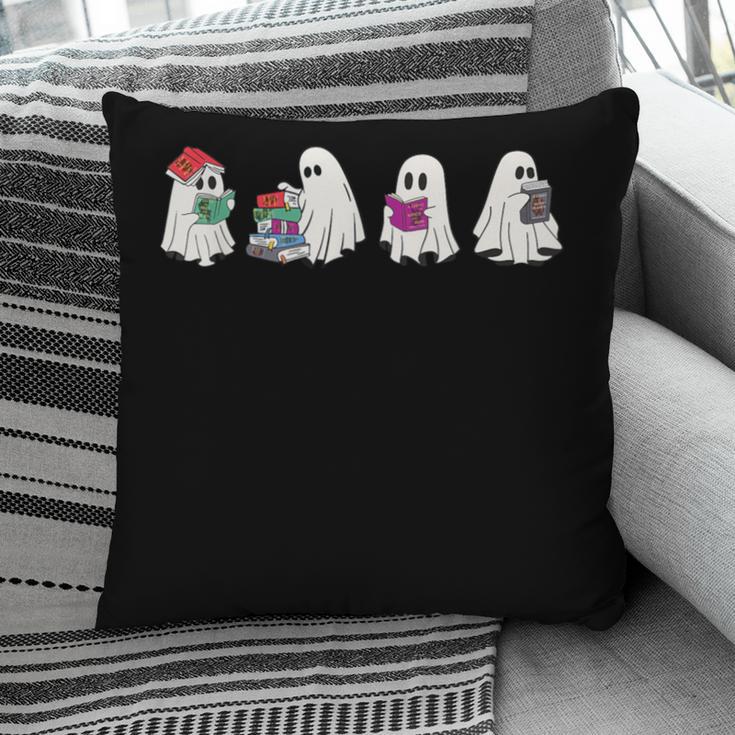 Cute Ghosts Reading Books Lover Spooky Season Halloween Pillowcase