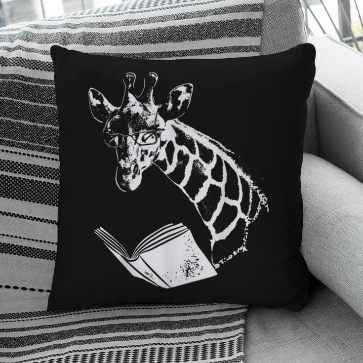 Cute Giraffe Wear Glasses Reading Book Librarian Bookworm Pillowcase