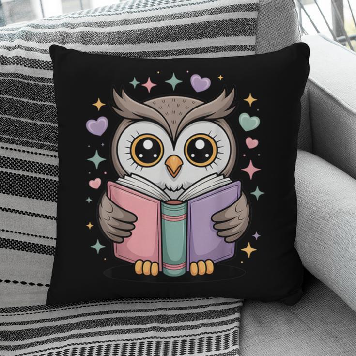 Cute Reading Owl Book Lover Teacher Librarian Bookworm Pillowcase