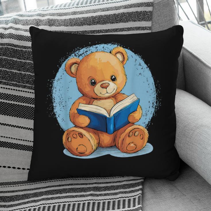 Cute Teddy Bear Reading Book Fun Pillowcase