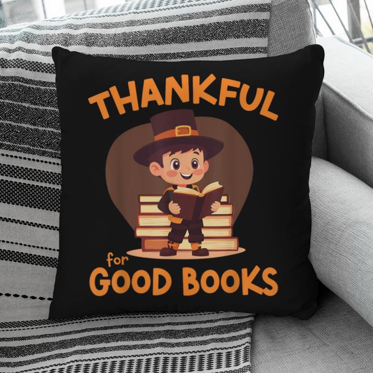 Cute Thanksgiving Teacher Librarian Thankful Reading Books Pillowcase