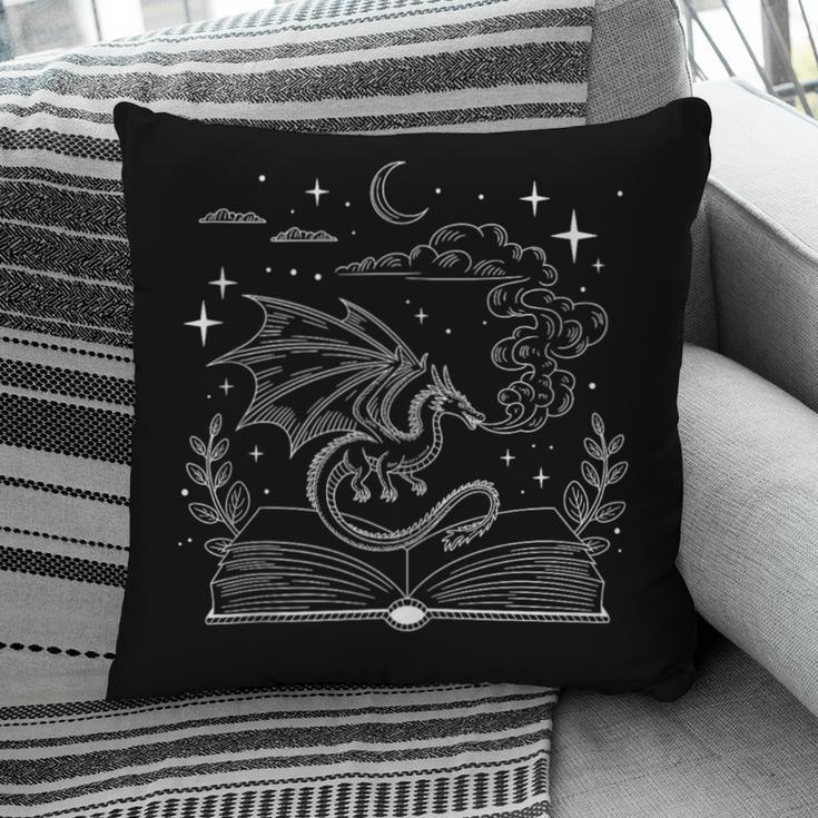 Dragon Flying Out Of Book Lover Bookworm Fantasy Novels Pillowcase