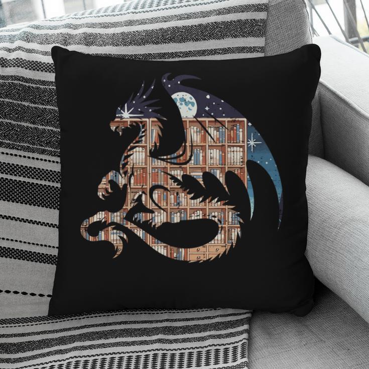 Dragon Silhouette Books Librarian Bookworm Women Men Kids Pillowcase