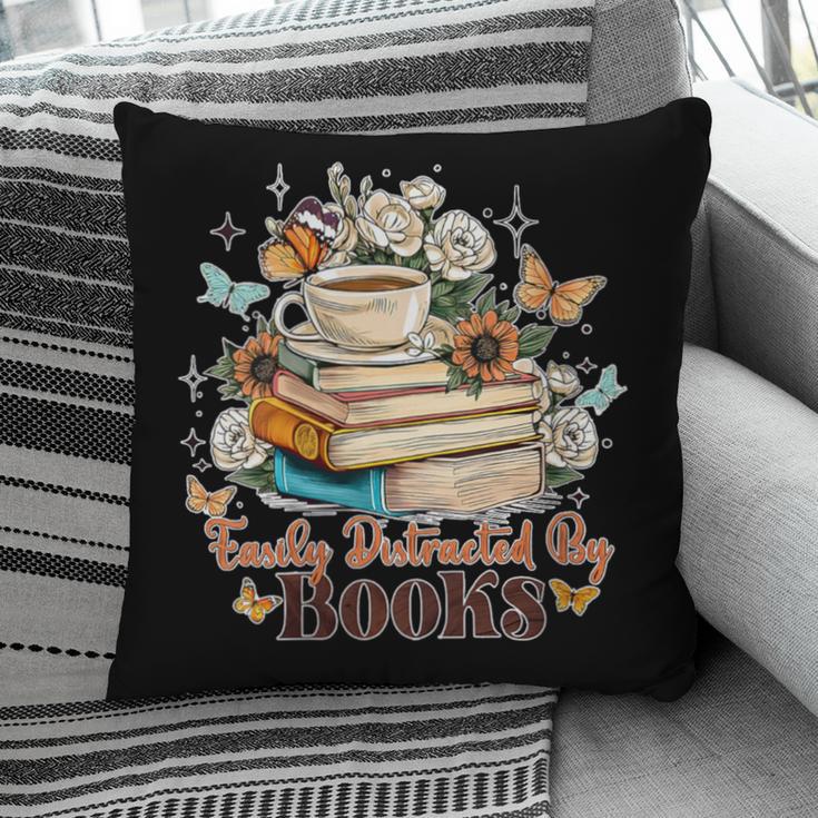 Easily Distracted By Books Book Wildflowers Book Lovers Pillowcase
