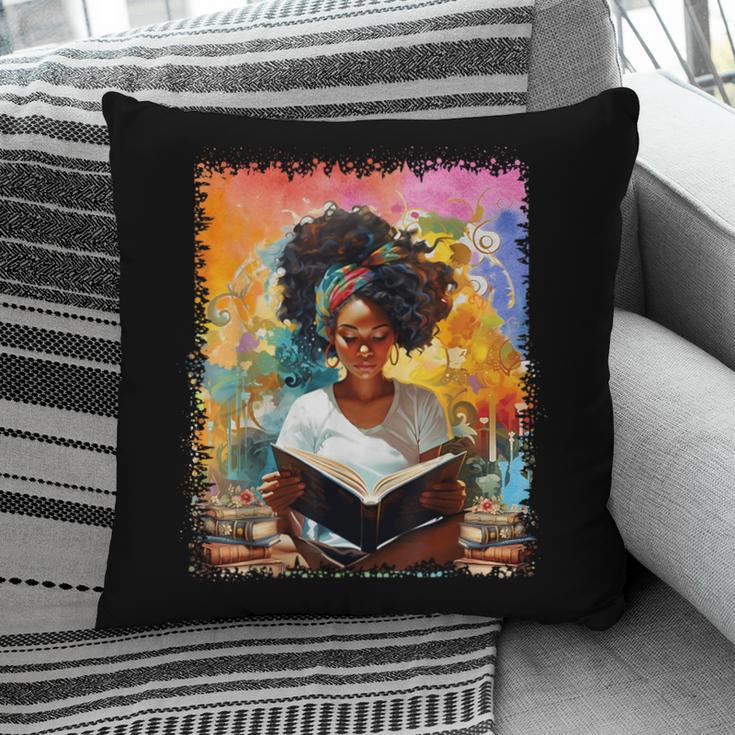 Educated Afro Girl Reading Book Lover History Month Pillowcase