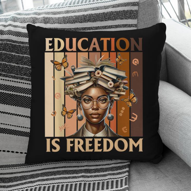 Education Is Freedom Teacher Books Black History Women Pillowcase