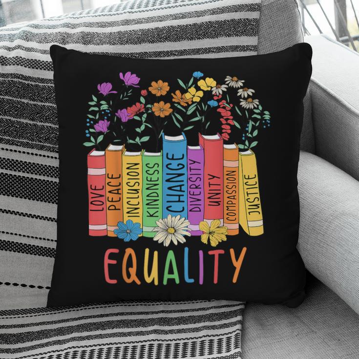 Equality Book LGBTQ Wildflowers Equal Rights Gay Kindness Pillowcase