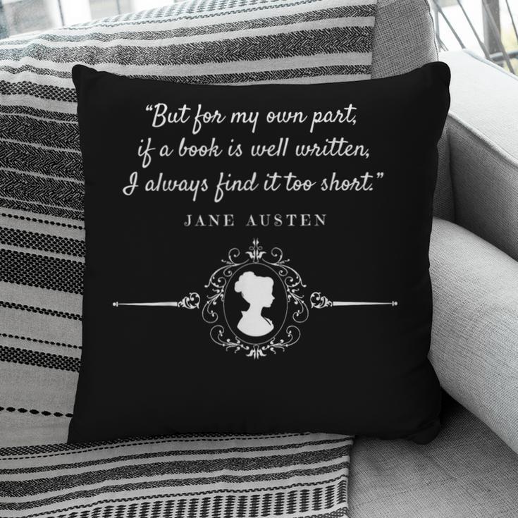 -Expectations Literary Book Club-J Jane Austen Poet Writer Mr Darcy Romantic Quote Pillowcase