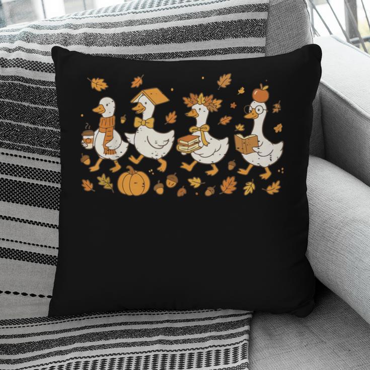 Fall Goose Reading Book Teacher Autumn Pumpkin Cozy Season Pillowcase