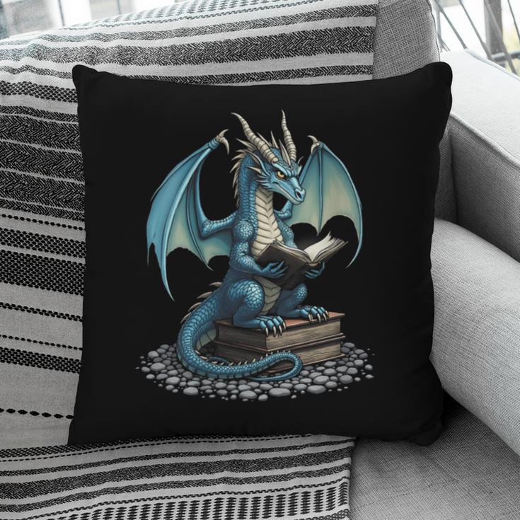Fantasy Dragon Reading Magical Book Lover Halloween Vibes Pillowcase