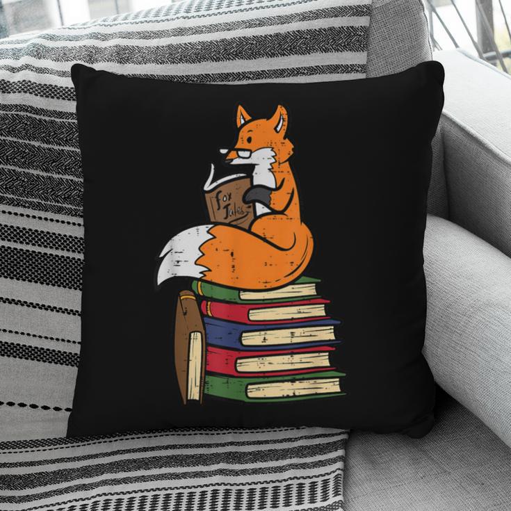 Fox Books Read Reading Librarian America Men Women Kids Pillowcase