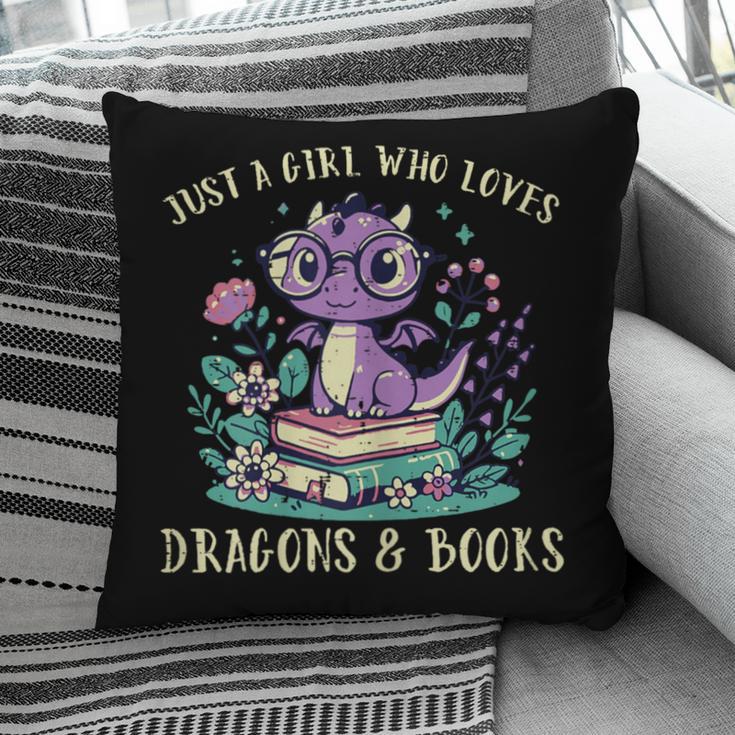 Girls Loves Dragon Books Fantasy Girls Kids Toddler Women Pillowcase