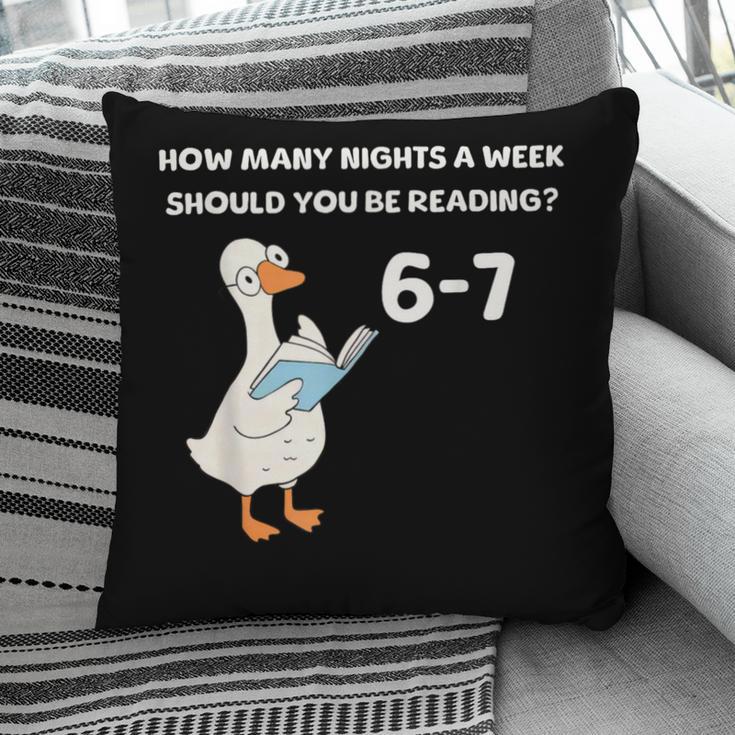 Goose Reading 67 Six Seven Meme Teacher Book Lover Pillowcase