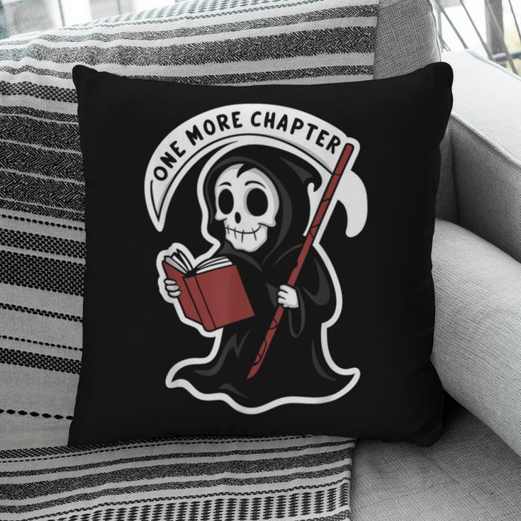 Grim Reaper Bookworm Cute Book Reading Halloween Pillowcase