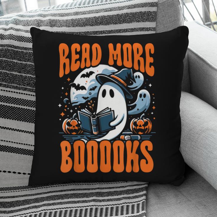 Halloween Book Lover Ghost Boo Pun Read More Boooks Pillowcase