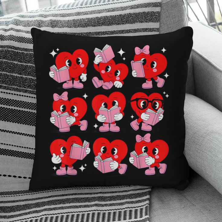 Heart Reading Books Valentine Teacher Boys Girls Book Lover Pillowcase