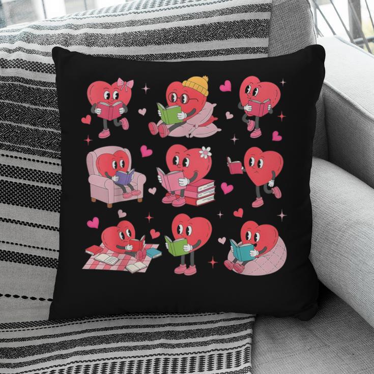 Hearts Reading Book Lovers All Booked For Valentine Pillowcase