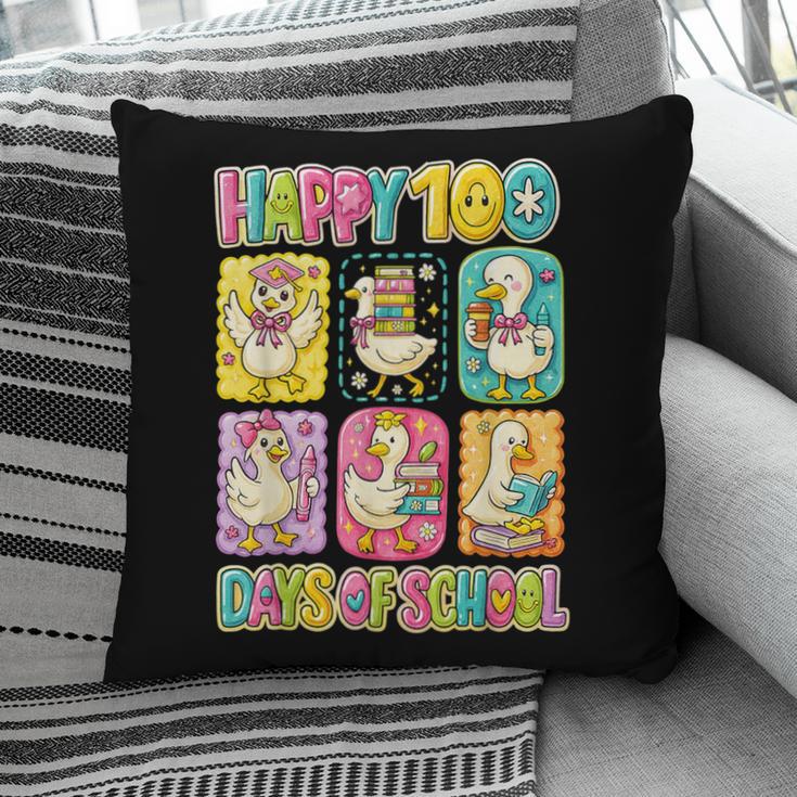 HUGvyn Happy 100 Days Of School Teacher Goose Preppy Books Pillowcase