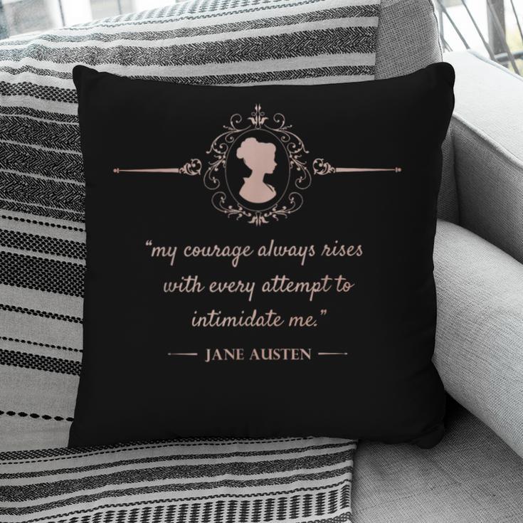 Jane Austen My Courage Always Rises Literary Book Club Pillowcase
