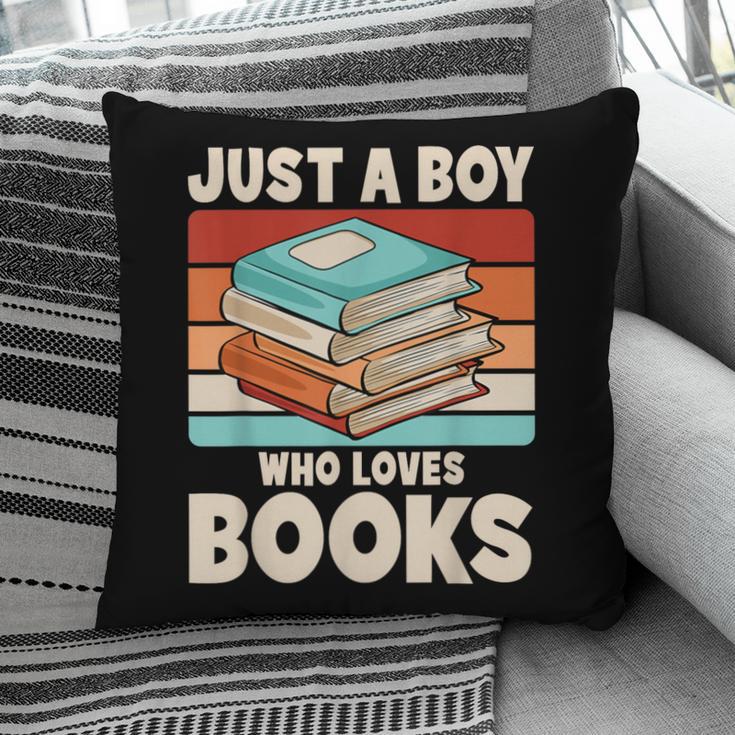Just A Boy Who Loves Books Reading Bookworm Boys Kids Pillowcase