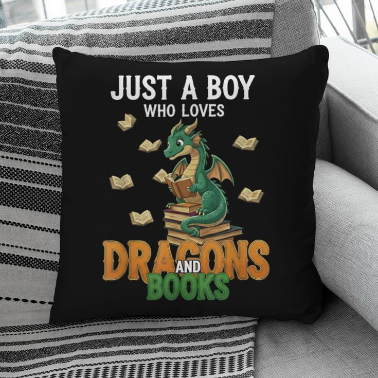 Just a Boy Who Loves Dragons And Books Reading Dragon Pillowcase