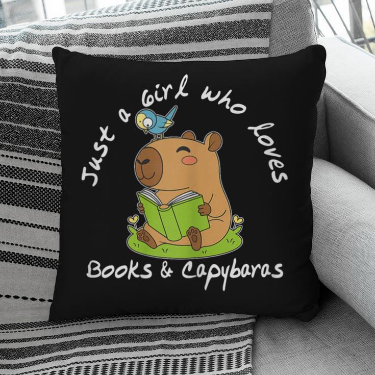 Just a Girl Who Loves Books And Capybaras Pillowcase
