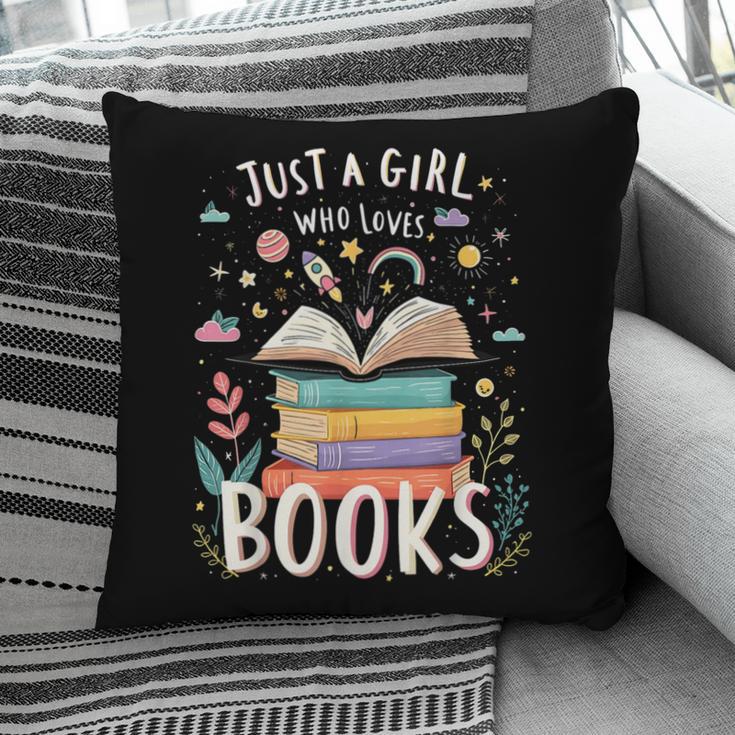 Just a Girl Who Loves Books Cute Book Lover Bookworm Pillowcase
