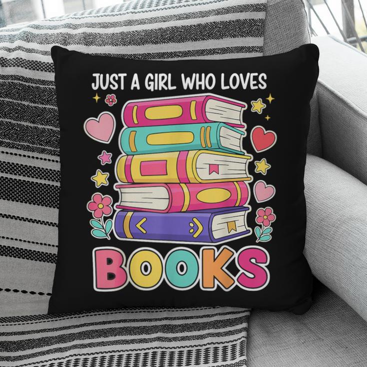 Just A Girl Who Loves Books Reading Library Pillowcase