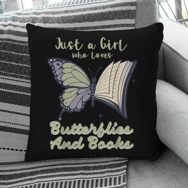 Just a Girl Who Loves Butterflies And Books Butterfly Pillowcase