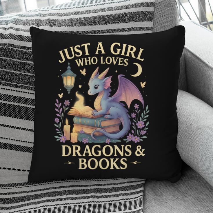 Just a Girl Who Loves Cute Dragons And Books Pillowcase