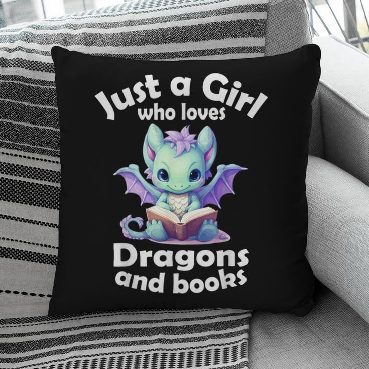 Just a Girl Who Loves Dragons And Books Dragon For Kids Pillowcase
